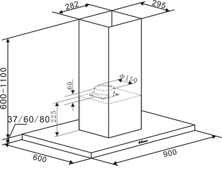 VHI90AX Maßzeichnung