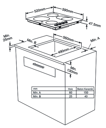 BCA60K Maßzeichnung