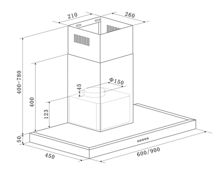VHT60CX Maßzeichnung